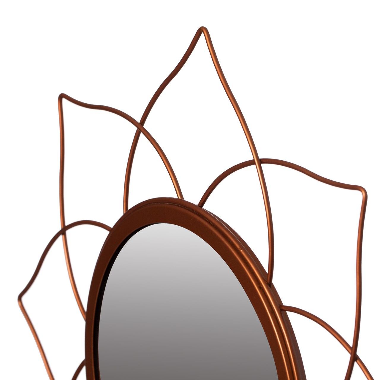 Uniquewise Decorative Metal Wall Mounted Modern Mirror - Perfect for Living Room, Bedroom, Bathroom Vanity, Entryway, or Hallway, Adding Elegance and Charm to Your Space